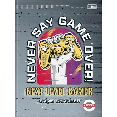Imagem de Caderno Brochura Capa Dura Universitário Pepper 40f Tilibra Next Level Gamer