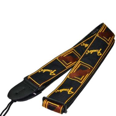 Imagem de Alça Fender Monogrammed Black/Yellow/Brown 990681000 Correia