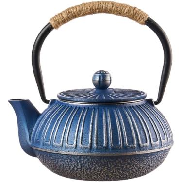 Imagem de PARACITY Bule de chá japonês de ferro fundido de 800 ml, chaleira para fogão, bule de chá com infusores de aço inoxidável para chá solto, chá de água quente fervente, presentes de dia das mães da