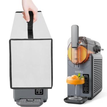 Imagem de NUENSS-ROR Capa para máquina Inoviva Frozen Drink & Slushie, capa para máquina Slushie para máquina de lama INOVIVA para casa S1.0 1,927 g, capa espessa resistente à prova d'água com alça (prata)