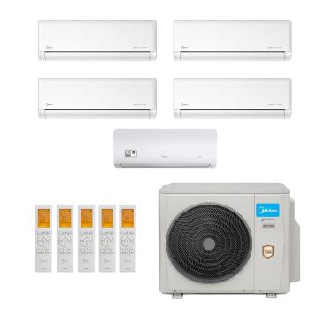 Imagem de Ar-Condicionado Multi Split Inverter Midea 42.000 (4x Evap HW 9.000 + 1x Evap HW 12.000) Quente/Frio 220V