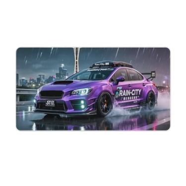 Imagem de HouLaiZhe JDM WRX Extreme Speed ​​on A Rainy Night Gaming Mouse Pads JDM Car Desk Pads Grandes Mousepads para Teclado Desktop Mat40X75cm