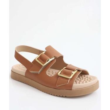 Imagem de Sandália Flatform Feminina Fivela Modare Caramelo-19049, Caramelo, 35