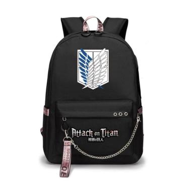 Imagem de Mochila Attacks on Titans Levis Ackermans Cartoon Kids