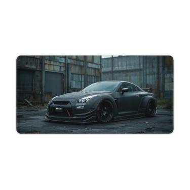 Imagem de HouLaiZhe JDM Sports Car R35 Parked in an Abandoned Warehouse Gaming Mouse Pads JDM Car Desk Pads Grandes Mousepads para Teclado Desktop Computador Mat30x60cm
