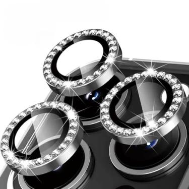 Imagem de A película da lente da câmera é adequada para iPhone 16/17 Pro, 16/17 Pro Max, compatível com iPhone 16/17 película de proteção flash (para 16 17, preto)