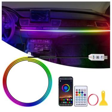 Imagem de Lâmpadas LED em acrílico GPJYD para carro 110 cm RGB com porta USB