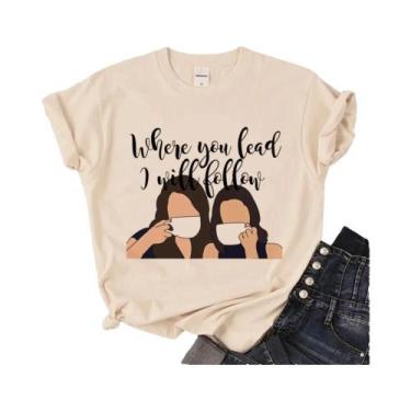 Imagem de Camiseta Feminina De Verão Gilmore Girls Manga Gráfica Harajuku De Man
