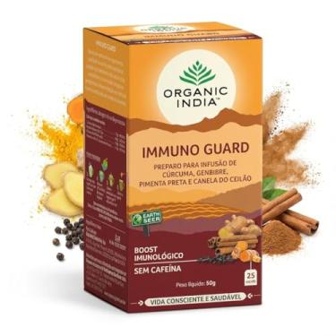 Imagem de Chá Organic India Immuno Guard 25 Sachês Cúrcuma, Genbibre, Pimenta Preta e Canela do Ceilão