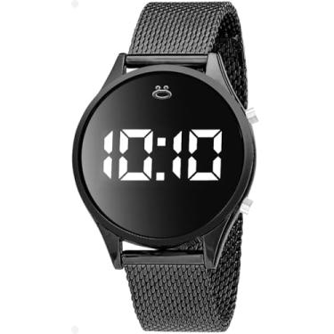 Imagem de Relógio Feminino Digital Kit com Caixa Premium Preto Silicone Ajustável Design Minimalista Elegante