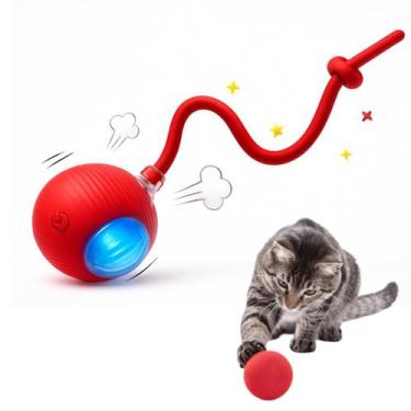 Imagem de Bola Inteligente Brinquedo Pet Interativo Cães e Gatos - Dexin, Vermel