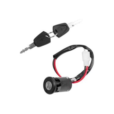 Imagem de KGRHJSA Chave de ignição de scooter elétrica universal 2 fios chaves de ignição com fio triciclo kit de montagem de veículo peças de scooter