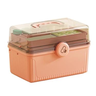 Imagem de Caixa de Armazenamento de Medicamentos Com 3 Camadas, Grande Capacidade, à Prova d'água, à Prova de Choque, Portátil, para Casa, Ar Livre, Saúde, Kits de Primeiros Socorros