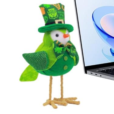 Imagem de Decoração de pássaros para casa | Ornamento de Boa Sorte do de São Patrício | Pássaros decorativos verdes - para mesa de escritório em casa, festas, feriados, festivais do de São Patrício