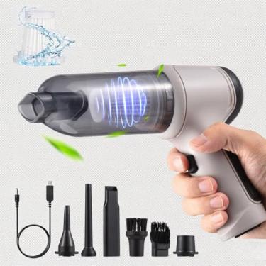 Imagem de Limpeza Portátil Sem Fio de Mão Alta Potência 12000PA Aspiração 2 Níveis Bateria Grande Capacidade Integrada para Interior Carro Casa Escritório e Cab