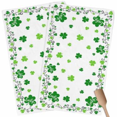 Imagem de Zadaling Toalhas de cozinha para o dia de São Patrício, toalhas de mão trevo verde, trevo da sorte, verde, sazonal, decoração de primavera, toalha de prato, macia, absorvente, secagem rápida, pacote