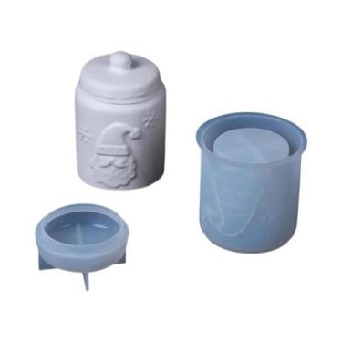 Imagem de Conjunto De Moldes De Silicone Para Velas Artesanais DIY, Papai Noel, 