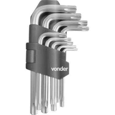 Imagem de Jogo De Chaves Pentalobular Ts10 A Ts50 Com 9 Peças Vonder