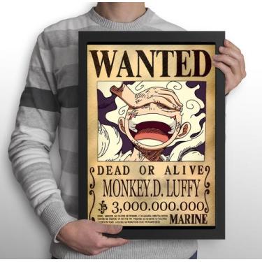 Imagem de Quadro Procura-se Monkey D Luffy - One Piece (Tamanho A3) - Shimai