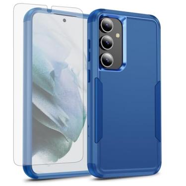 Imagem de Asuwish Capa de celular para Samsung Galaxy S24/S25 5G com protetor de tela de vidro temperado e carregamento sem fio, suporte rígido Defender de três camadas S 24 24S 25 25S G5 SM-S931U feminino