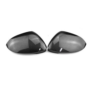 Imagem de Substituição do carro espelho retrovisor lateral capa asa tampa da porta exterior caso guarnição de carbono Compatível com vw golf 8 mk8 2020-2022(No Hole Carbon)