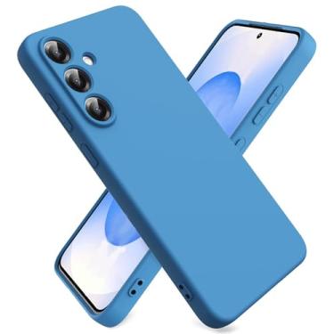 Imagem de Adequada para Samsung Galaxy S25 FE 5G [capa de silicone líquido] [interior de microfibra] capa à prova de choque líquido gel de silicone de borracha para Samsung Galaxy S25 FE 5G - azul