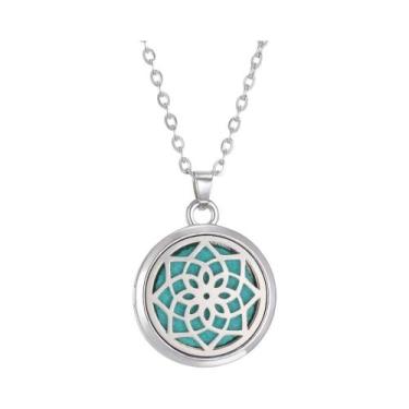 Imagem de Colar Difusor De Óleo Essencial Em Aço Inoxidável Para Mulheres, Pinge