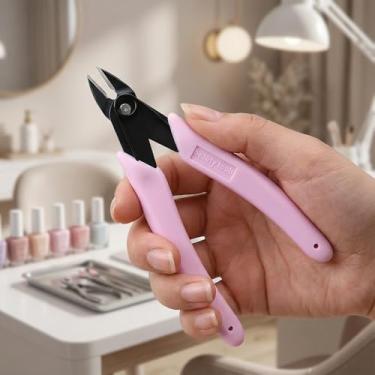 Imagem de Pinças multifuncionais para arte de unhas, ferramenta profissional de remoção de strass para decoração de unhas, removedor de esmalte de diamante, tesoura de precisão para manicure e pedicure