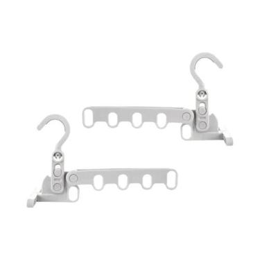 Imagem de Varal De Roupas Portátil E Dobrável Com 5 Furos Para Hotel E Camping -