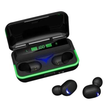 Imagem de Fone Sem Fio TWS Preto Controle Touch com Estojo de Recarga Power Bank