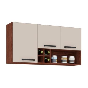 Imagem de Armário Suspenso 1 Prateleira E 3 Portas San Nogueira Off White