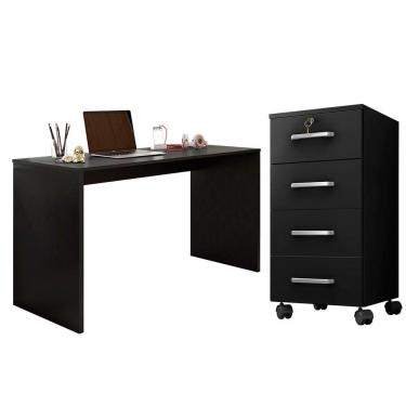 Imagem de Mesa Para Computador Gávea Com Gaveteiro Gávea Preto
