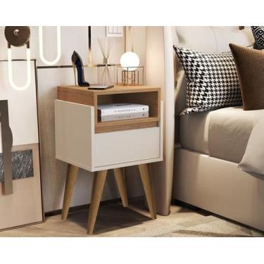 Imagem de Mesa de Cabeceira Pergola 1 Gaveta Pés Palito 30cm Cores - Comprar mov
