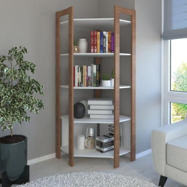 Imagem de Estante para Livros Multiuso de Canto Haia com 5 Prateleiras Yescasa