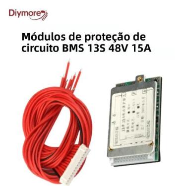 Imagem de Placa De Proteção De Bateria Li-Ion 48V 15A BMS 13S Com Inversor De En