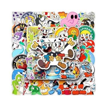 Imagem de 50 Adesivos De Graffiti Do Jogo Cuphead Para Laptop, iPad, Skateboard,