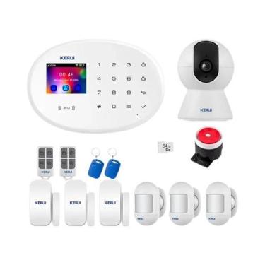 Imagem de Kit De Sistema De Alarme Inteligente WIFI GSM Com Sensor De Porta, Det