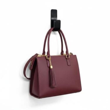 Imagem de Gancho Suporte Parede Toalha Mochila Bolsa Roupas Reforçado 2 unidades