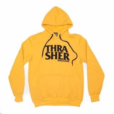 Imagem de Moletom Thrasher Magazine Canguru Anti Logo - Amarelo-Masculino
