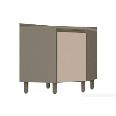 Imagem de Gabinete De Cozinha Modulado Balcão Canto Oblíquo Connect 1 Porta C/tampo Duna/cristal - Henn