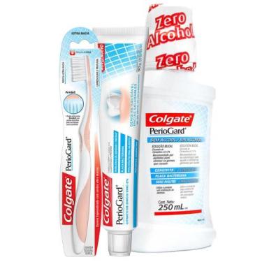 Imagem de Kit Creme Dental Colgate PerioGard 90g + Solução Bucal S/ Álcool 250ml