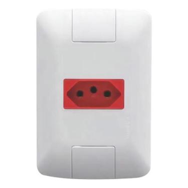 Imagem de Tomada Simples 20a Tramontina Aria Vermelha 20 Amperes Cor B - Congrat