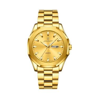 Imagem de Relógio De Pulso Masculino À Prova d'Água Luminoso Em Aço Inoxidável Q