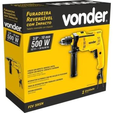 Imagem de Furadeira De Impacto Vonder 3/8 Fiv 595n 127v, 110V