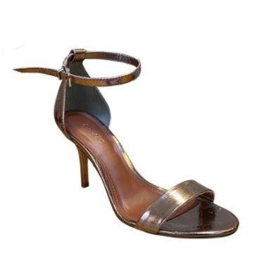 Imagem de Sandália Arezzo Salto Médio Prata Velha-Feminino