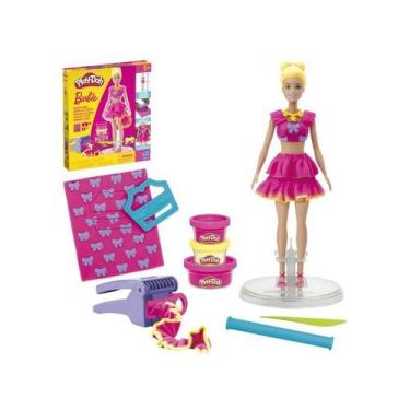 Imagem de Massinha Play Doh Barbie Evening Out Babados e Laços Hasbro G1361
