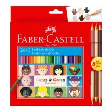 Imagem de Lapis De Cor 24 Cores Ecolapis 3 Caras - FABER CASTELL