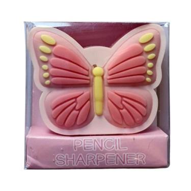 Imagem de Apontador de Lápis Formato de Borboleta Com Deposito - Weibo, ROSA