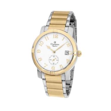 Imagem de Relógio Champion Elegance Feminino - Bicolor com Mostrador Branco e Ca