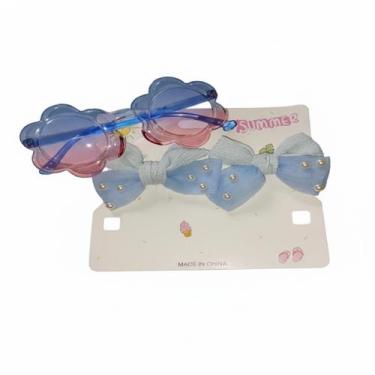 Imagem de Kit luxo oculos flor margarida e 2 laços infantil festas modelo:3 - MC